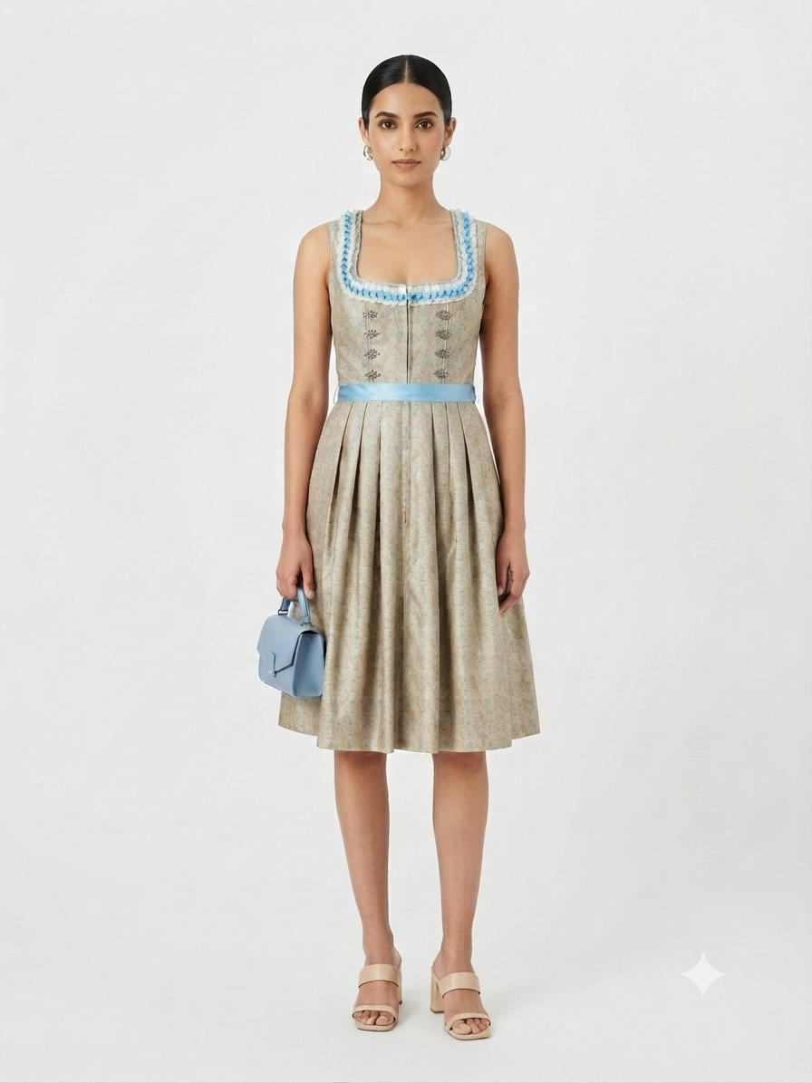 Traditional-Inspired Dirndl-Style Dress
