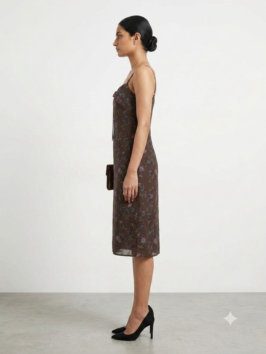 Floral Embroidered Cami Dress