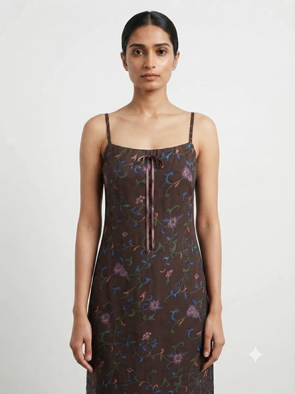 Floral Embroidered Cami Dress