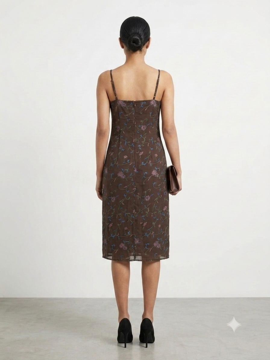 Floral Embroidered Cami Dress