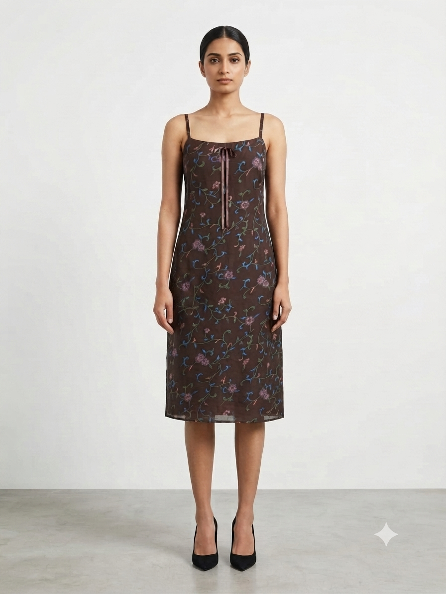 Floral Embroidered Cami Dress