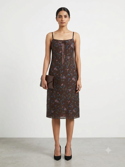 Floral Embroidered Cami Dress