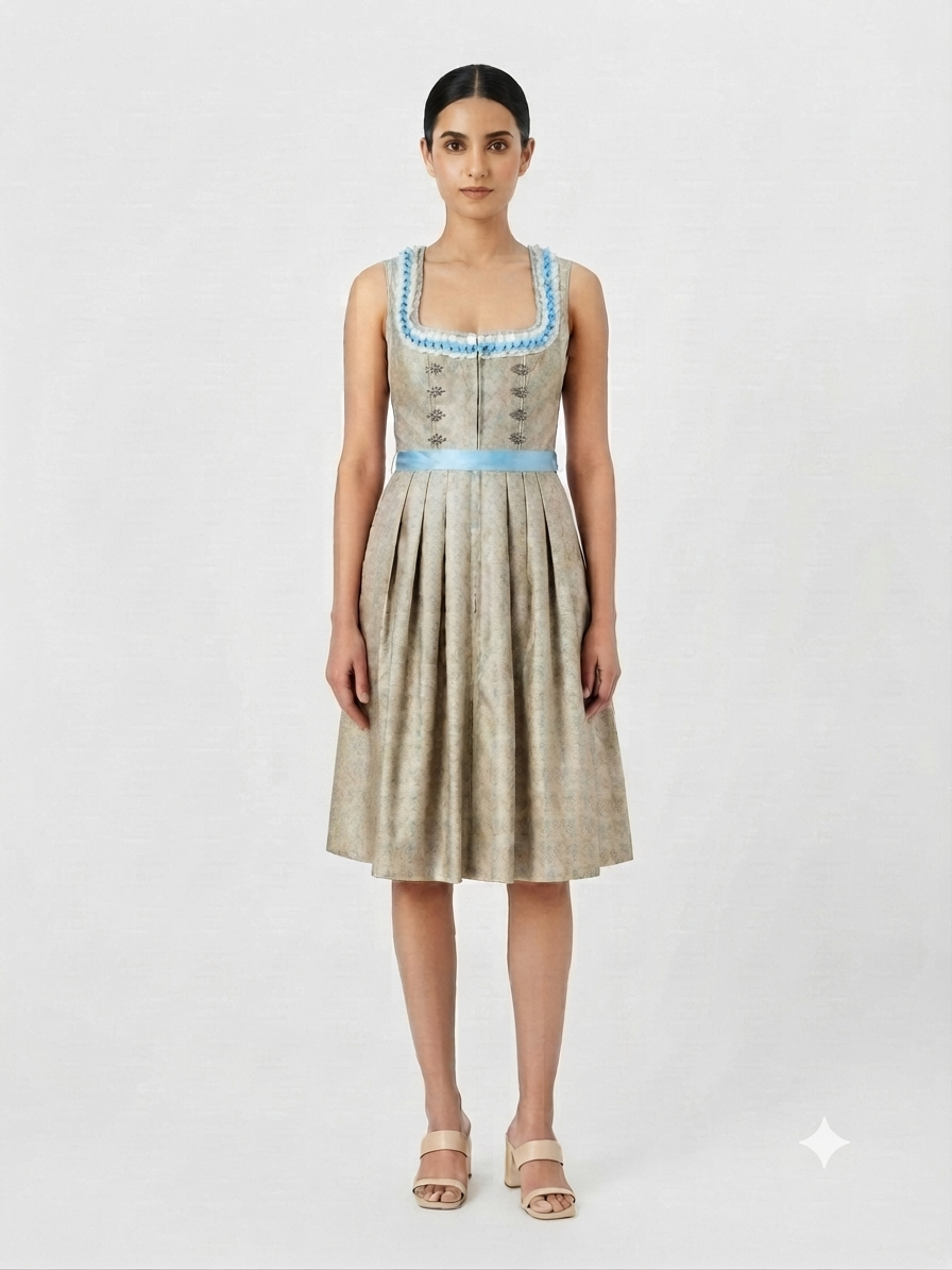 Traditional-Inspired Dirndl-Style Dress