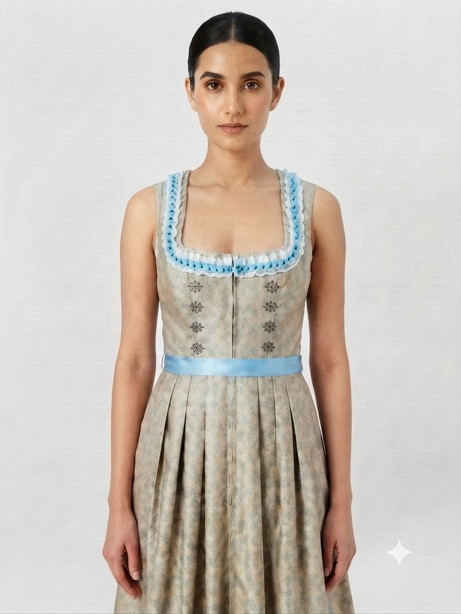 Traditional-Inspired Dirndl-Style Dress