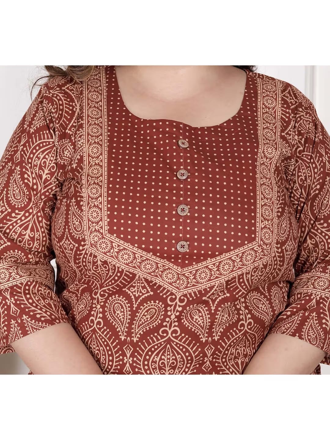 Rust Color Women Kurta with Pant and Dupatta - 22248655