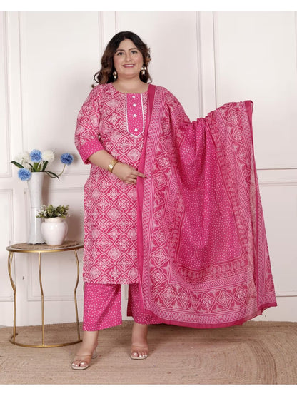 Pink Color Women Kurta with Pant and Dupatta-22248657