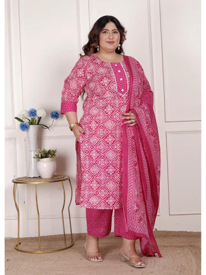 Pink Color Women Kurta with Pant and Dupatta-22248657