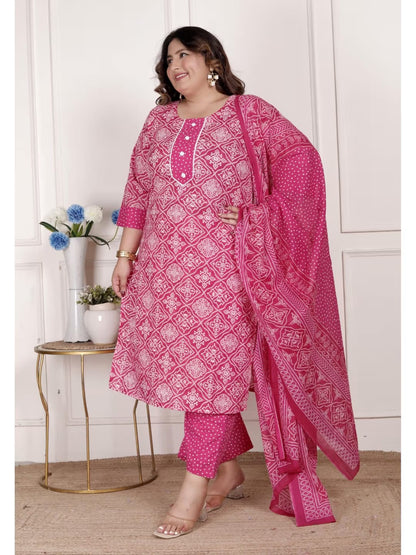Pink Color Women Kurta with Pant and Dupatta-22248657